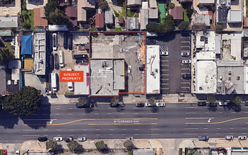 2744-2804 W Florence Ave, Los Angeles, CA - aerial  map view