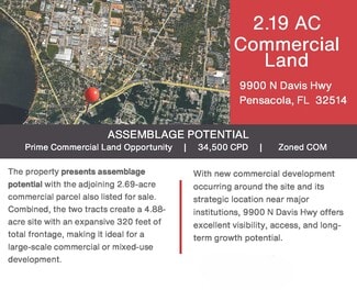 More details for 9838 Davis Highway, Pensacola, FL - Land for Sale