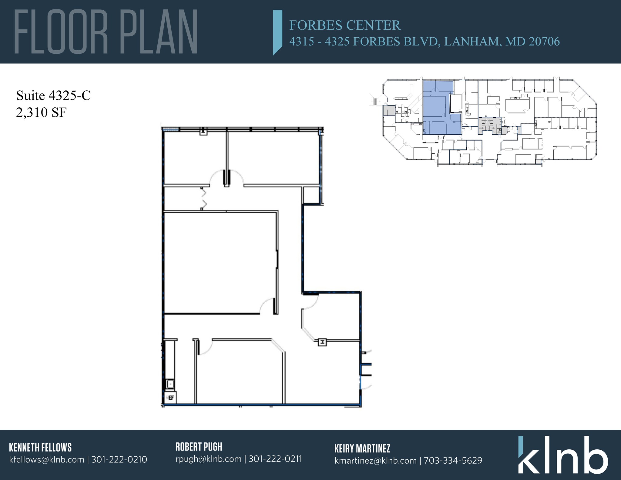 4315-4325 Forbes Blvd, Lanham, MD for lease Floor Plan- Image 1 of 3