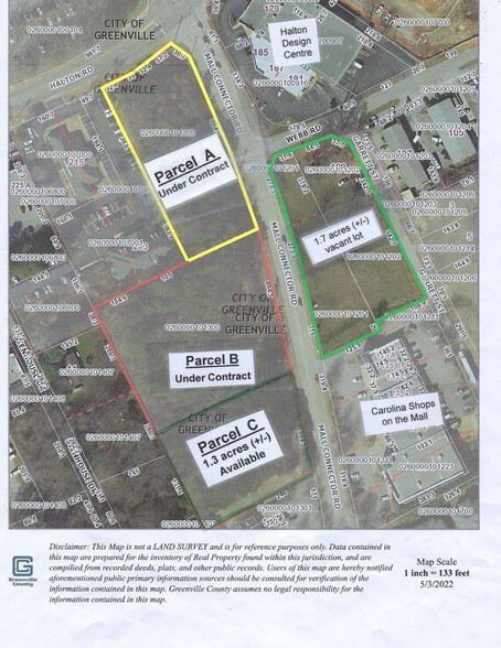 Halton Rd, Greenville, SC for sale - Plat Map - Image 1 of 3