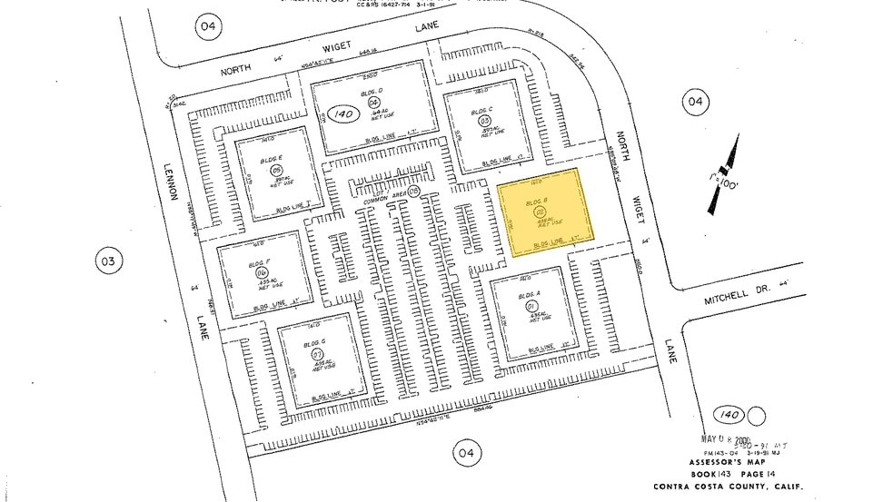 355 N Wiget Ln, Walnut Creek, CA for sale - Plat Map - Image 2 of 6
