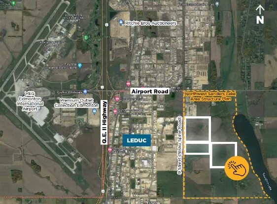 Range Road 250, Leduc, AB for sale - Aerial - Image 2 of 5