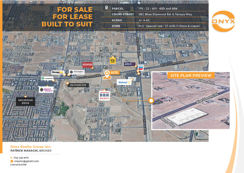 Sec Of Blue Diamond & Tenaya Way, Las Vegas, NV for sale - Building Photo - Image 1 of 1