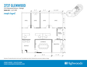 3737 Glenwood Ave, Raleigh, NC for lease Floor Plan- Image 2 of 2