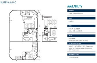 12760 Danielson Ct, Poway, CA for lease Floor Plan- Image 2 of 2