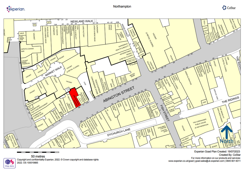 9A Abington St, Northampton for lease - Goad Map - Image 2 of 2