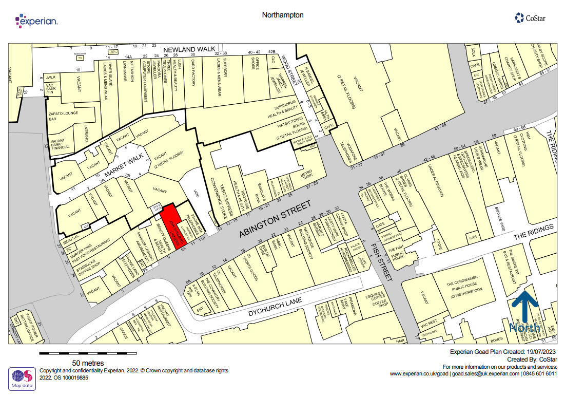 9A Abington St, Northampton for lease Goad Map- Image 1 of 1