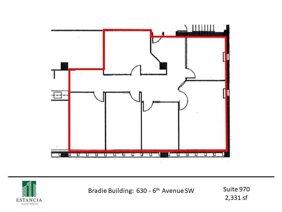 630 6th Ave SW, Calgary, AB for lease Floor Plan- Image 1 of 4