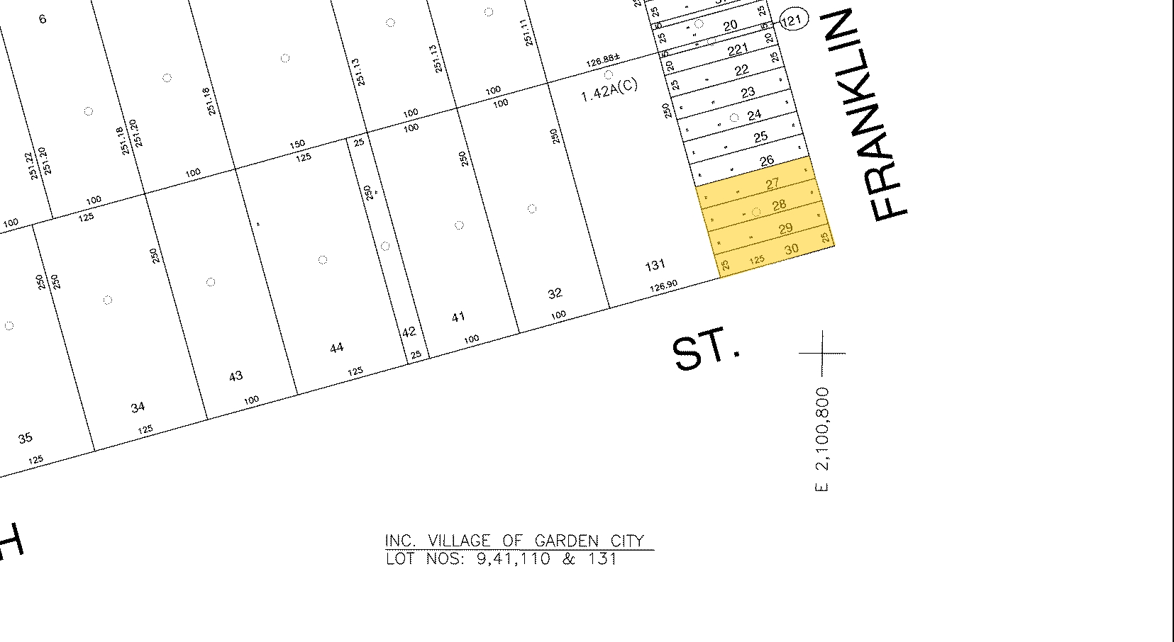 1000 Franklin Ave, Garden City, NY for lease Plat Map- Image 1 of 2