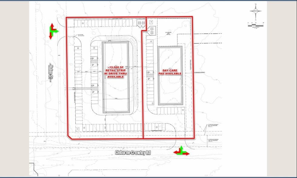 Hulen St & Cleburne Crowley Rd, Crowley, TX for lease - Site Plan - Image 3 of 9
