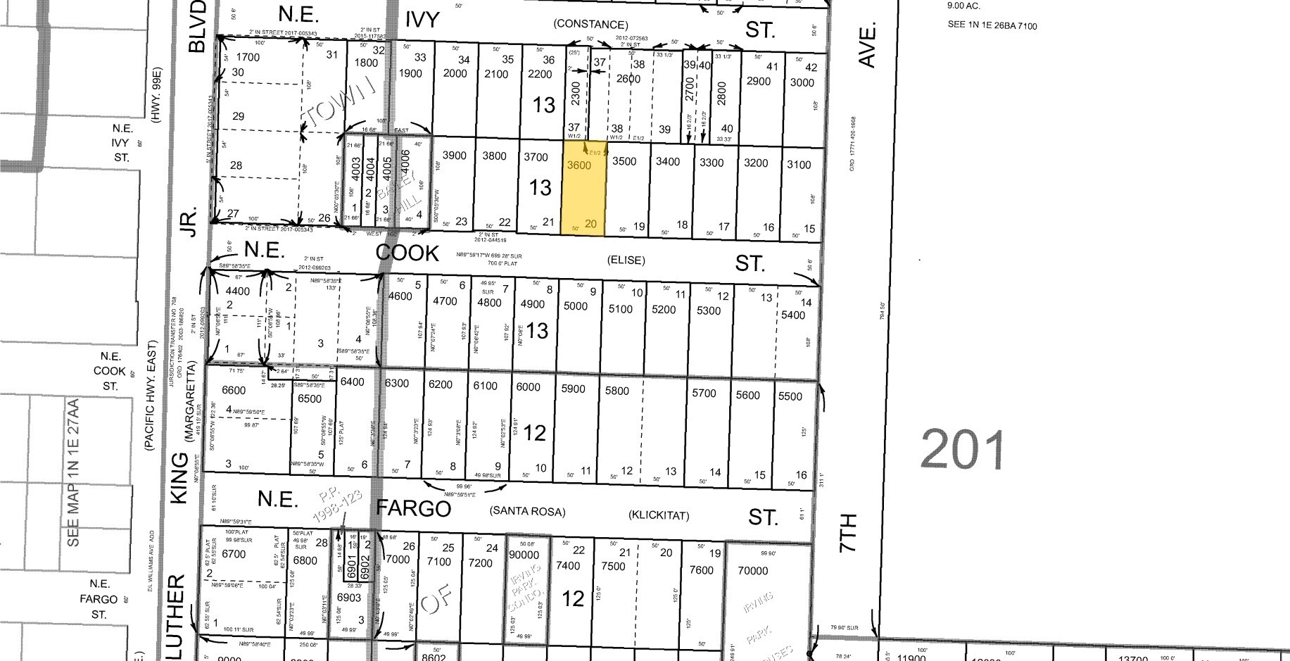533 NE Cook St, Portland, OR for sale Plat Map- Image 1 of 1