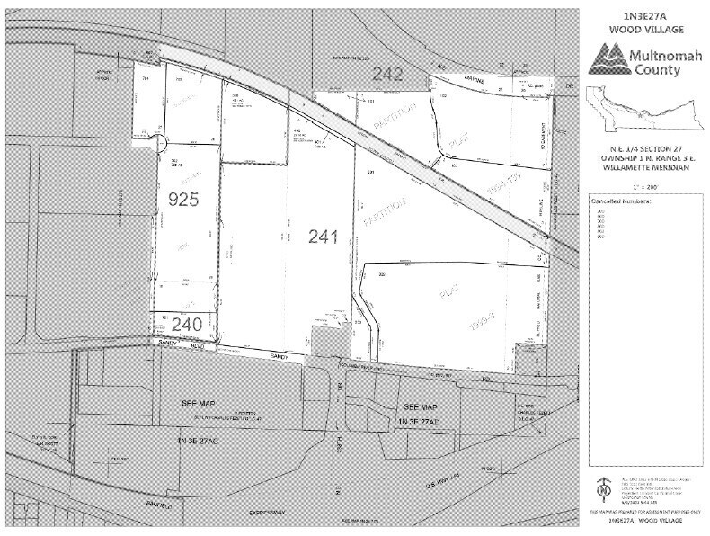 23845 NE Sandy Blvd, Wood Village, OR for lease Plat Map- Image 1 of 2