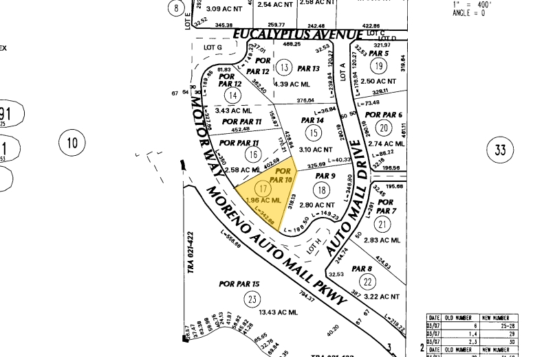 12640 Motor Way, Moreno Valley, CA for sale Plat Map- Image 1 of 2