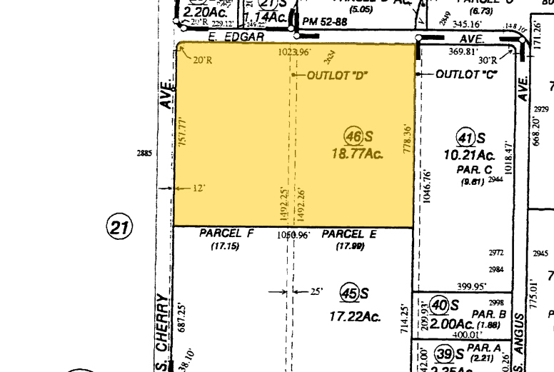 2624 E Edgar Ave, Fresno, CA for sale - Plat Map - Image 1 of 1