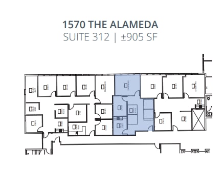 1520 The Alameda, San Jose, CA for lease Floor Plan- Image 1 of 1