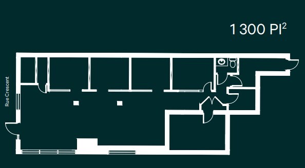 2015 Rue Crescent, Montréal, QC for lease Floor Plan- Image 1 of 4