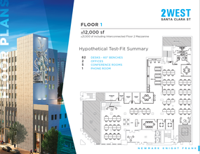 2 W Santa Clara St, San Jose, CA for lease Floor Plan- Image 1 of 1