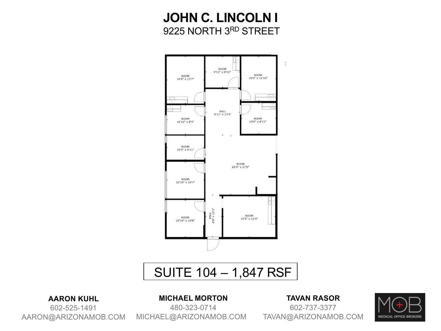 9225 N 3rd St, Phoenix, AZ for lease Floor Plan- Image 1 of 1