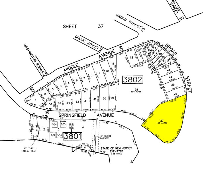 1 Springfield Ave, Summit, NJ for lease - Plat Map - Image 2 of 3