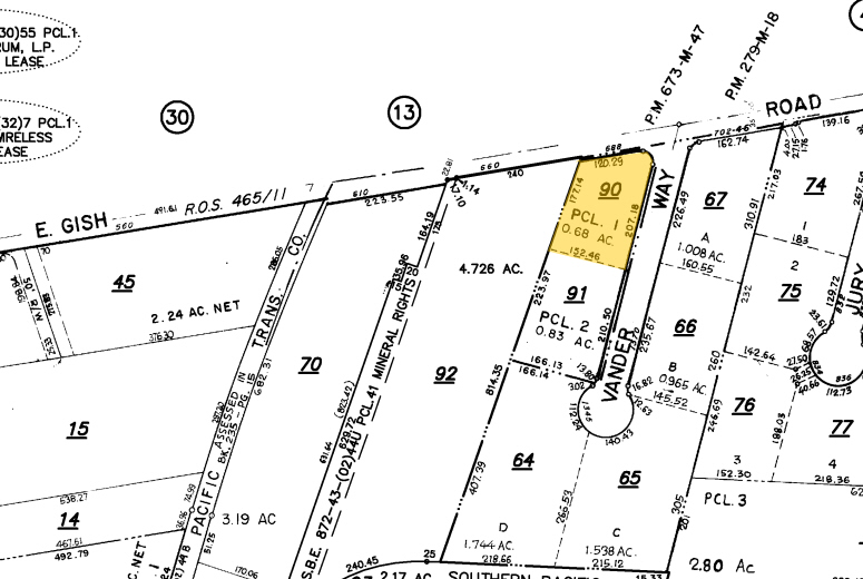 684-688 E Gish Rd, San Jose, CA for lease - Plat Map - Image 3 of 9