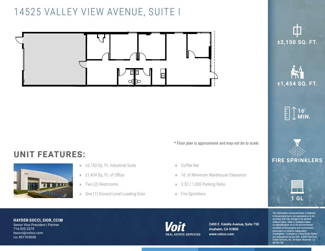 14525 Valley View Ave, Santa Fe Springs, CA for lease Floor Plan- Image 1 of 1