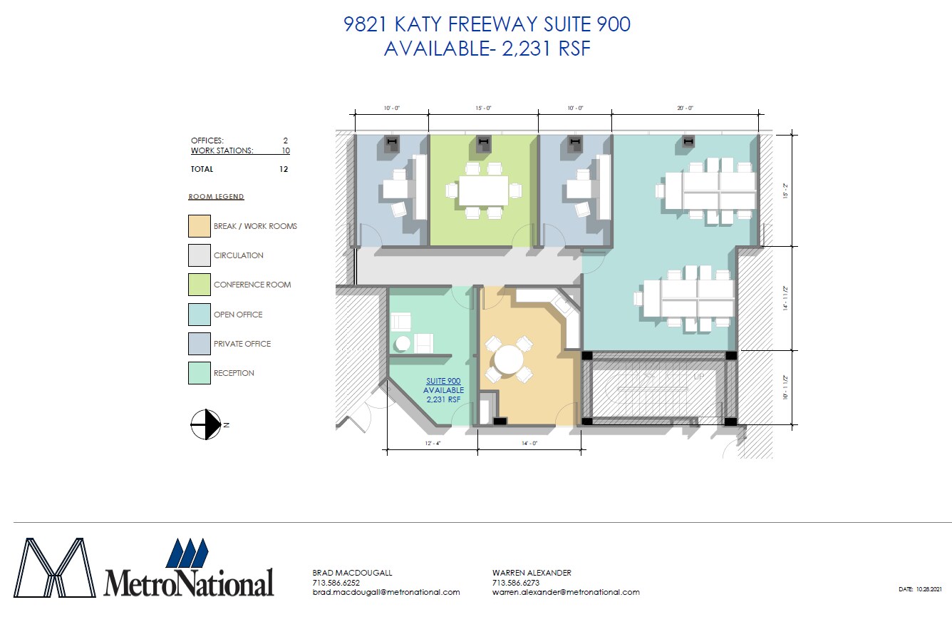 9821 Katy Fwy, Houston, TX for lease Floor Plan- Image 1 of 3