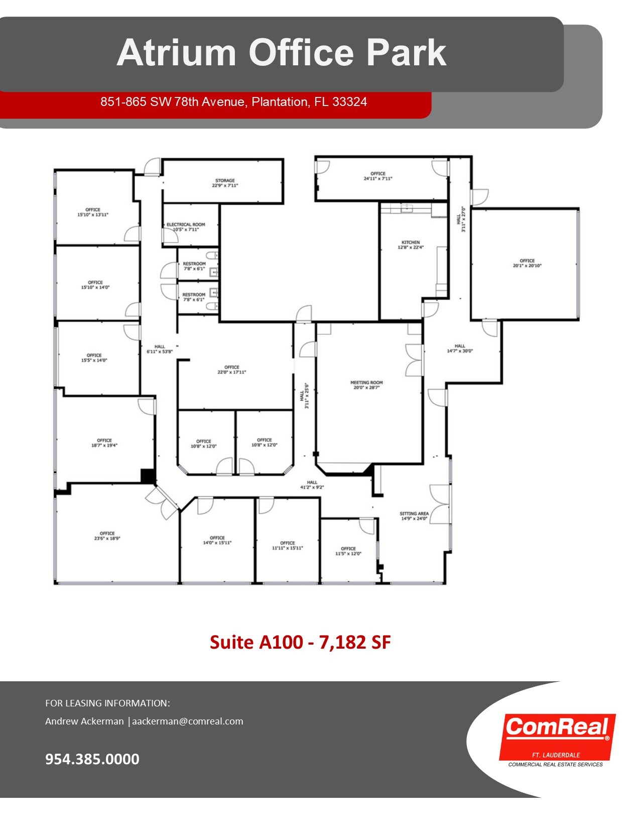 865 SW 78th Ave, Plantation, FL for lease Floor Plan- Image 1 of 1