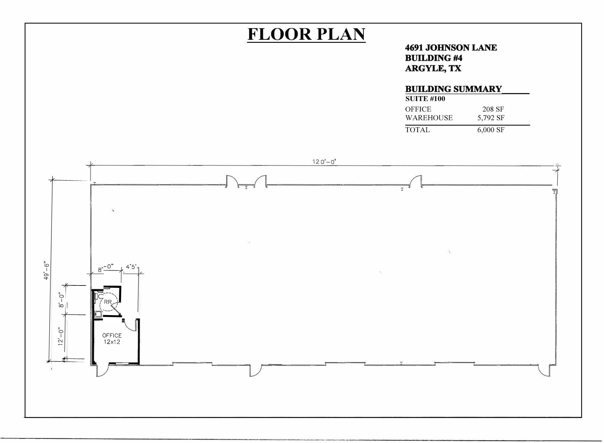 4687 Johnson Ln, Argyle, TX for lease Floor Plan- Image 1 of 1