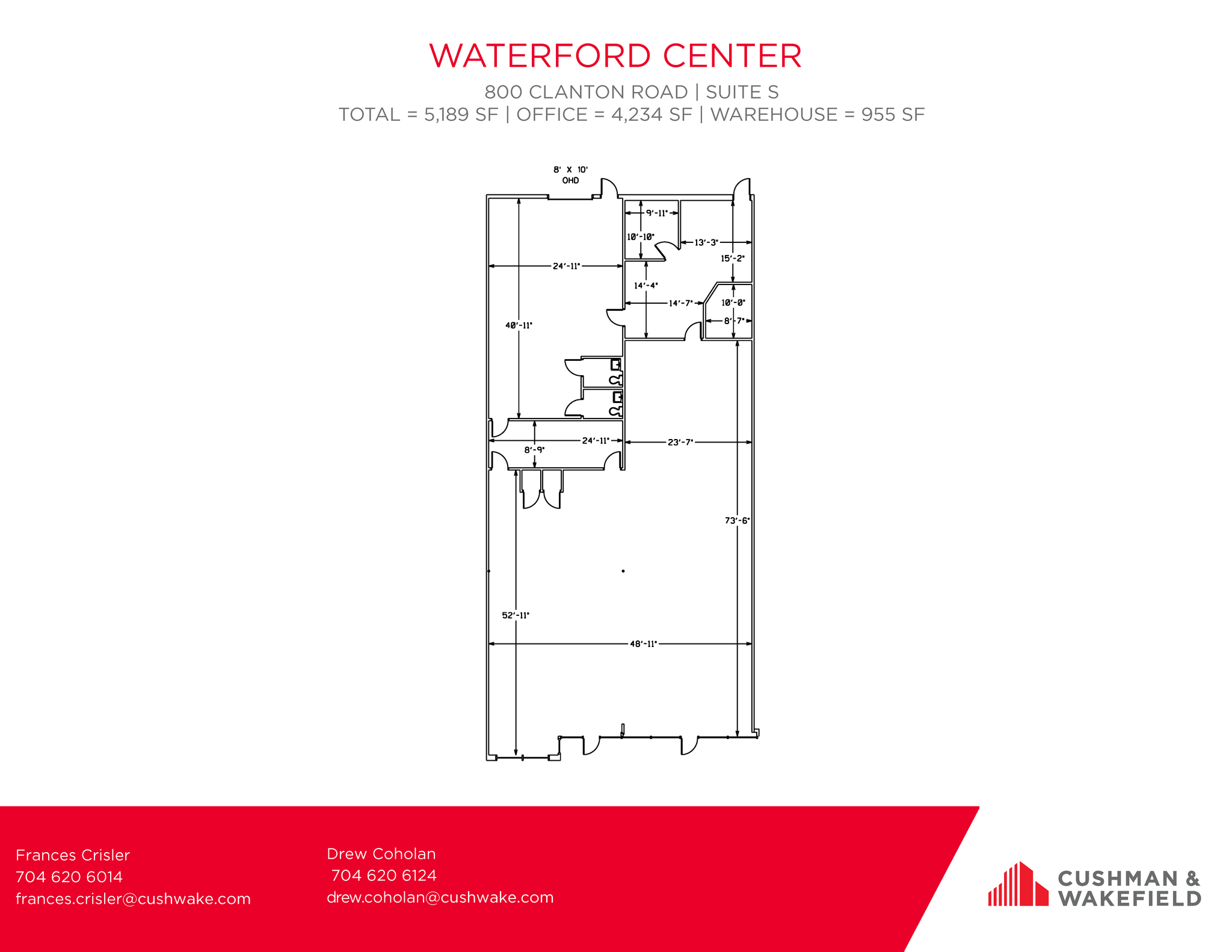 800 Clanton Rd, Charlotte, NC for lease Floor Plan- Image 1 of 1