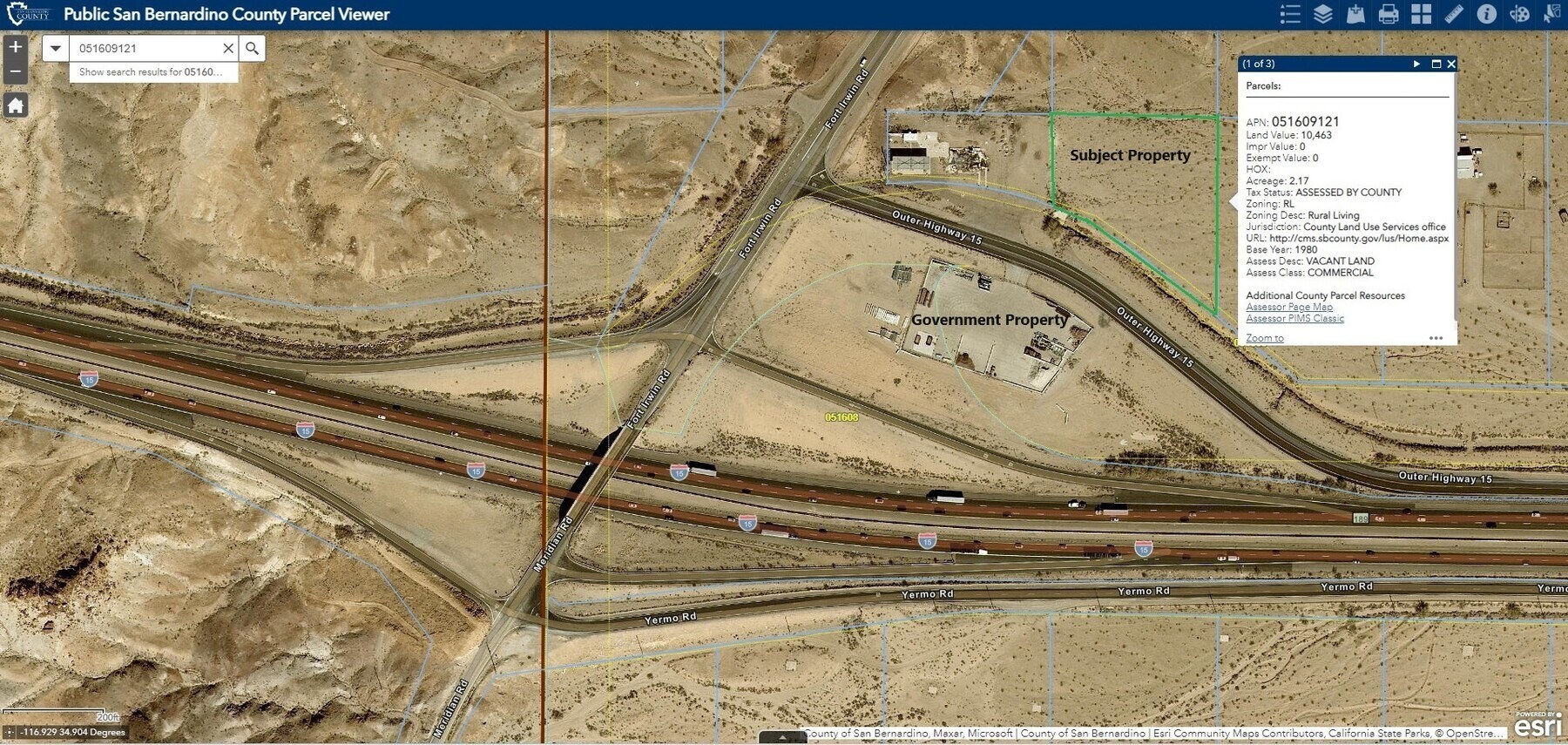 33900 Outer Hwy, Yermo, CA 92398 By Barstow for EV Charging/Gas