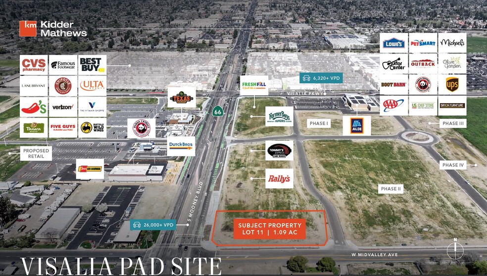 SEC Mooney Blvd Blvd, Visalia, CA for lease - Building Photo - Image 1 of 4