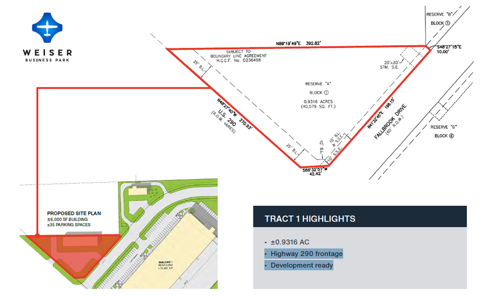 Highway 290 & Fallbrook Drive, Cypress, TX for sale - Site Plan - Image 3 of 5