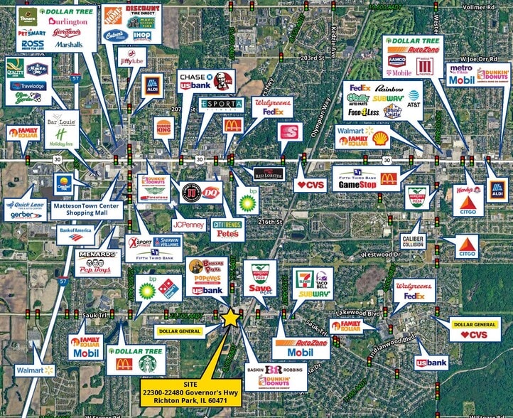 22320-22480 Governors Hwy, Richton Park, IL for lease - Building Photo - Image 2 of 4