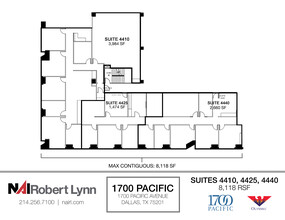 1700 Pacific Ave, Dallas, TX for lease Floor Plan- Image 2 of 2