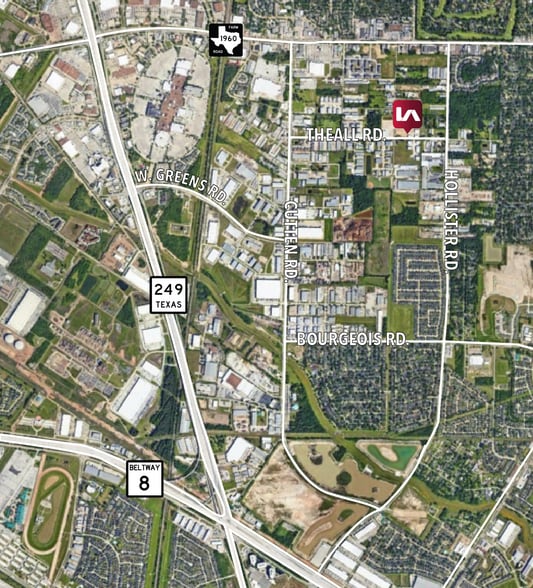 6344 Theall rd, Houston, TX for lease - Aerial - Image 2 of 10