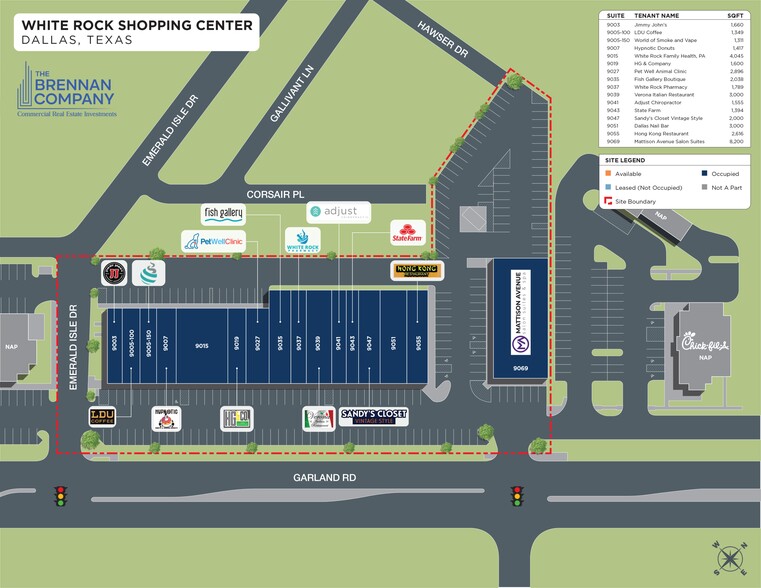 9003-9055 Garland Rd, Dallas, TX for lease - Site Plan - Image 1 of 8