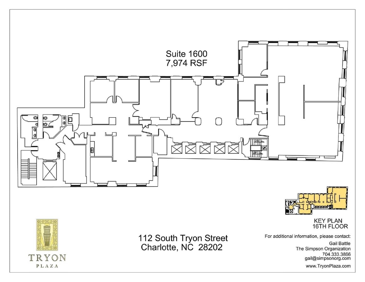 112 S Tryon St, Charlotte, NC 28202 - Unit 1600 - - Floor Plan - Image 1 of 1