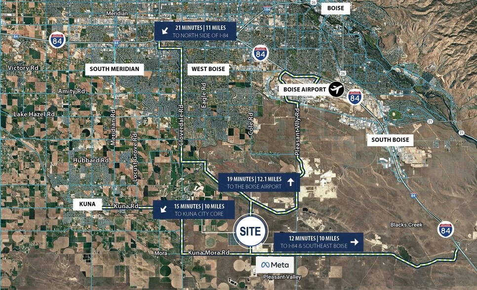 14371 S Cole Rd, Kuna, ID for sale - Aerial - Image 3 of 3