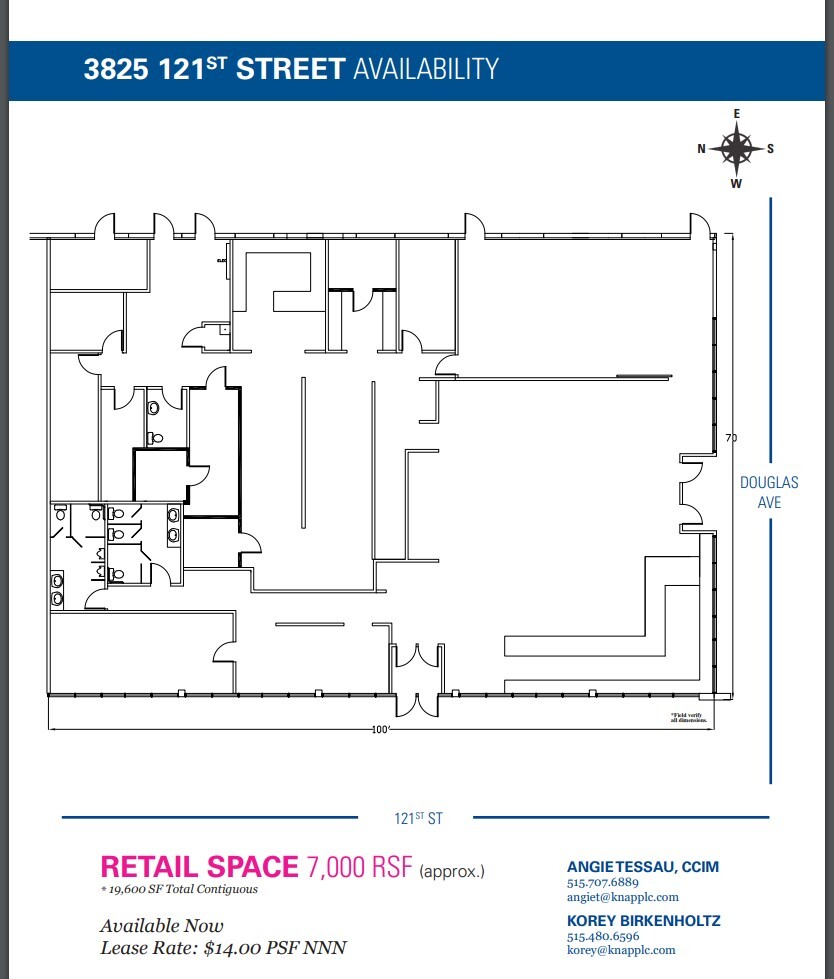 3821 - 3855 121st St, Urbandale, IA for sale Floor Plan- Image 1 of 1