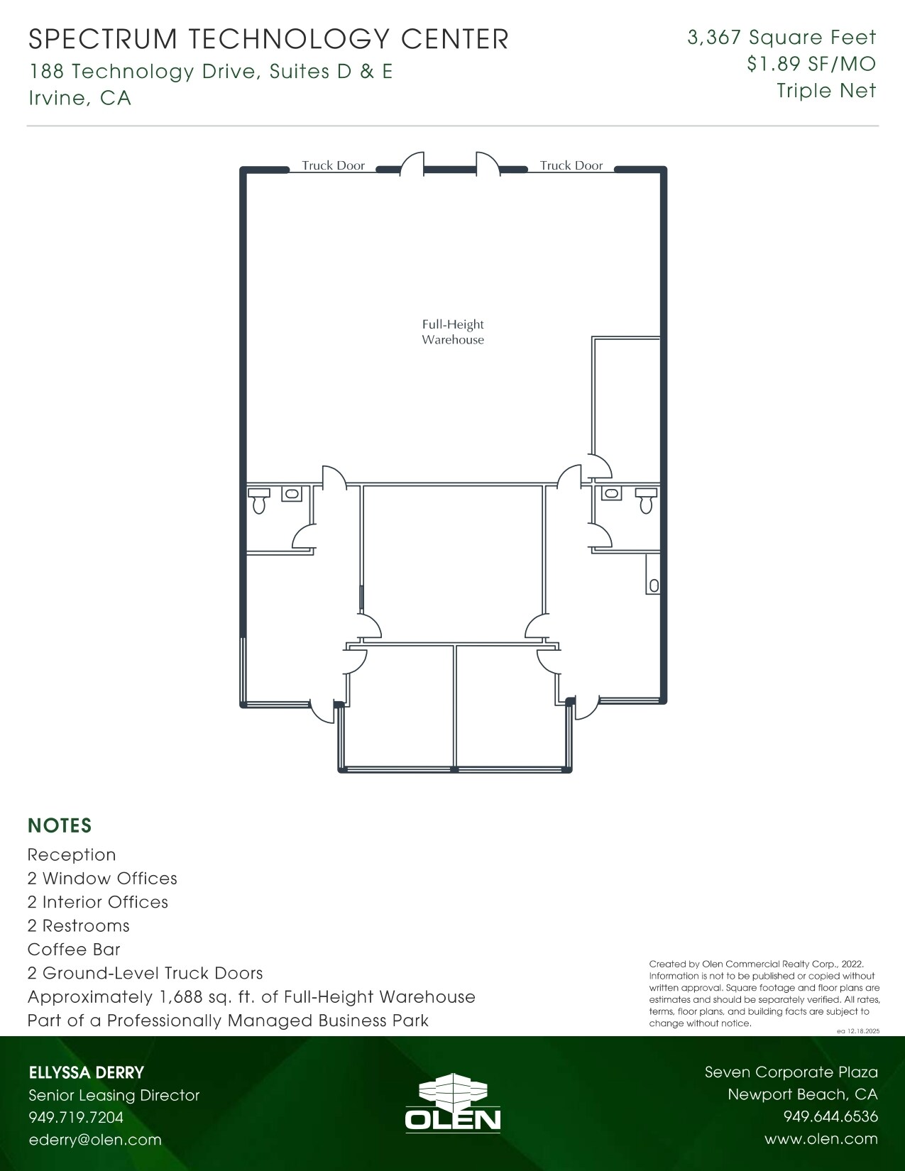 188 Technology Dr, Irvine, CA for lease Floor Plan- Image 1 of 1