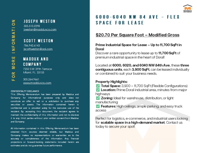 6000-6090 NW 84th Ave, Miami, FL for lease - Building Photo - Image 2 of 6