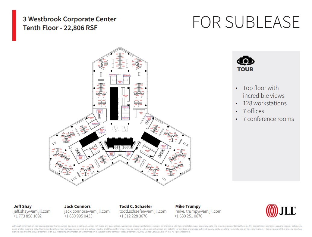 3 Westbrook Corporate Ctr, Westchester, IL for lease Floor Plan- Image 1 of 1