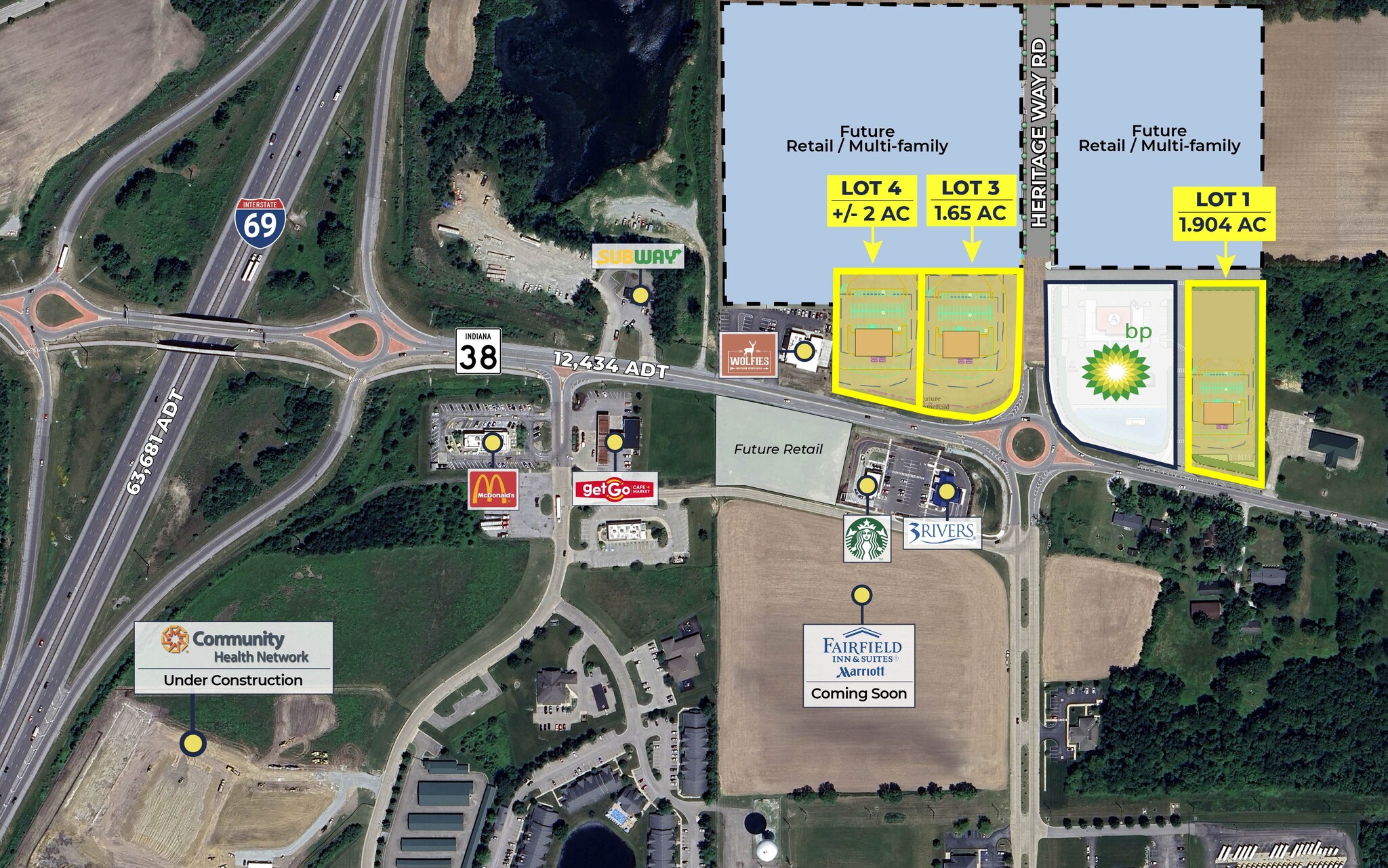 State Road 38 & Heritage Way, Pendleton, IN for lease Site Plan- Image 1 of 2