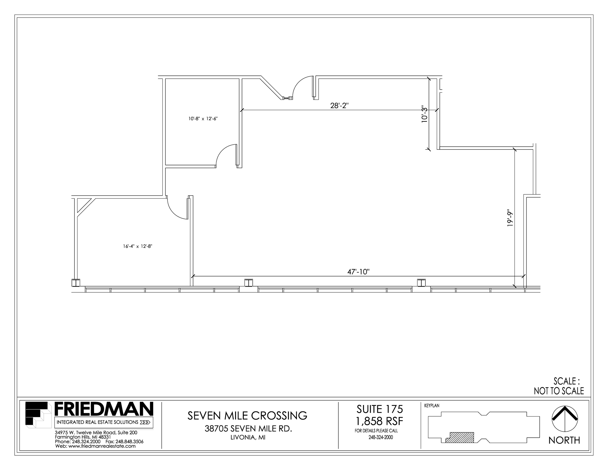 38705 7 Mile Rd, Livonia, MI for lease Floor Plan- Image 1 of 2