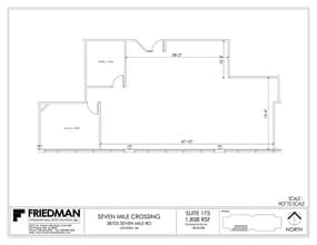 38705 7 Mile Rd, Livonia, MI for lease Floor Plan- Image 1 of 2