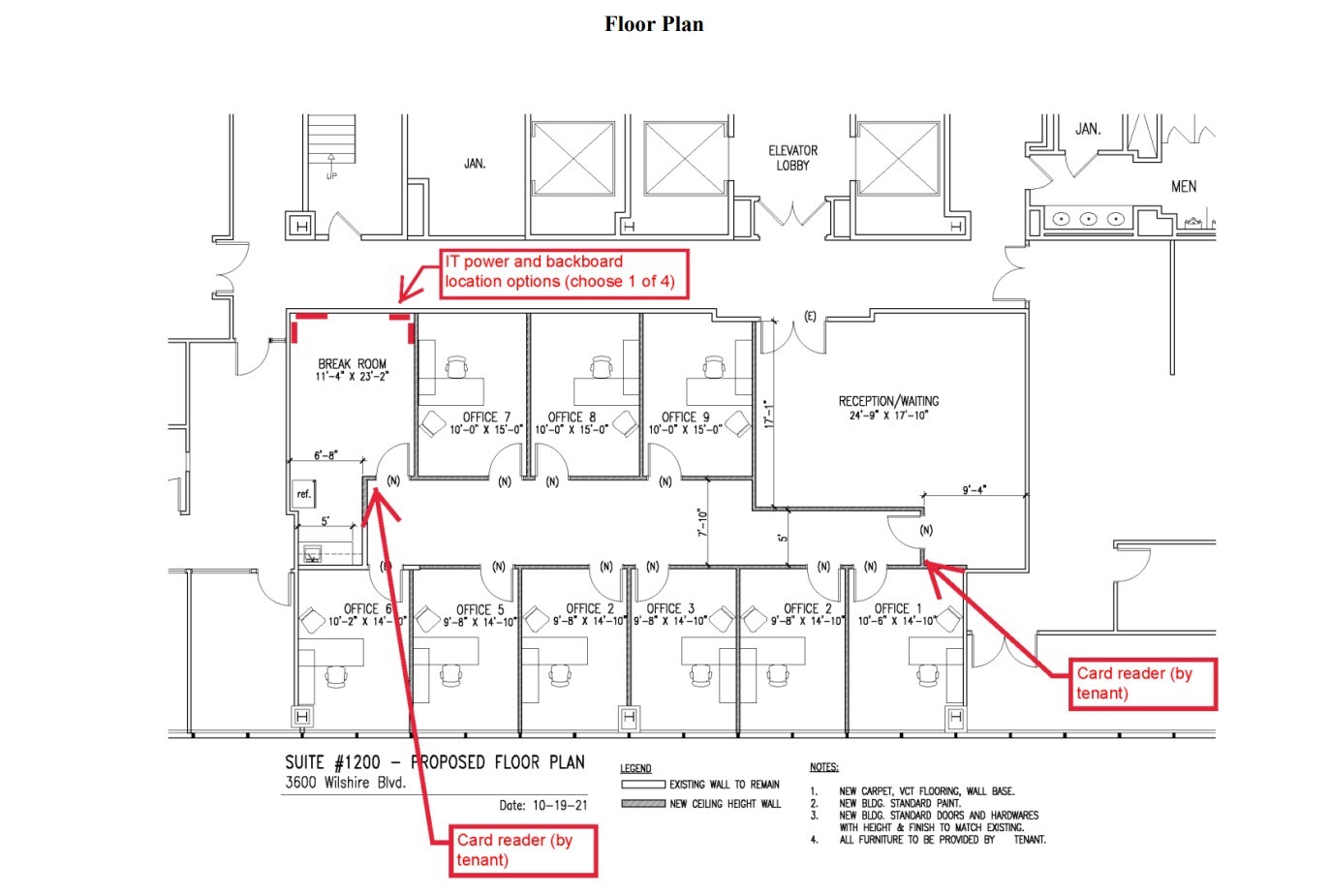 3530 Wilshire Blvd, Los Angeles, CA for lease Floor Plan- Image 1 of 1