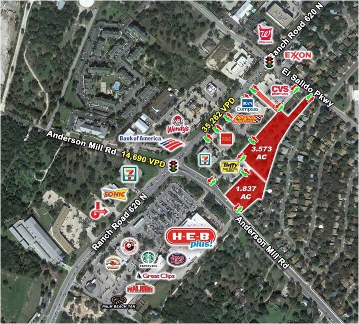 RR 620 & Anderson Mill Rd, Austin, TX for sale Aerial- Image 1 of 1