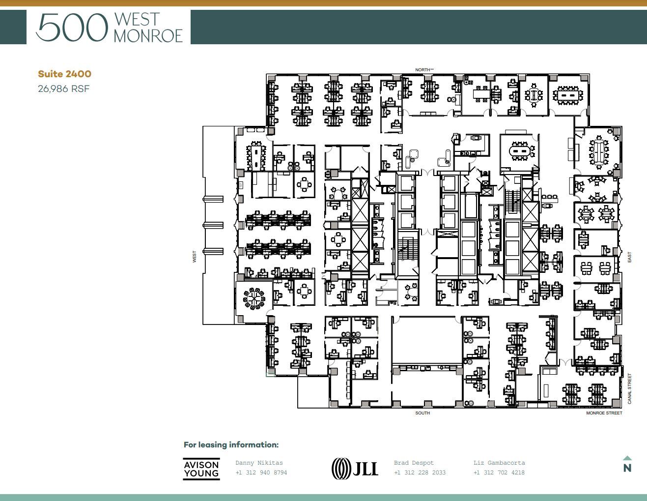 500 West Monroe St, Chicago, IL for lease Floor Plan- Image 1 of 1