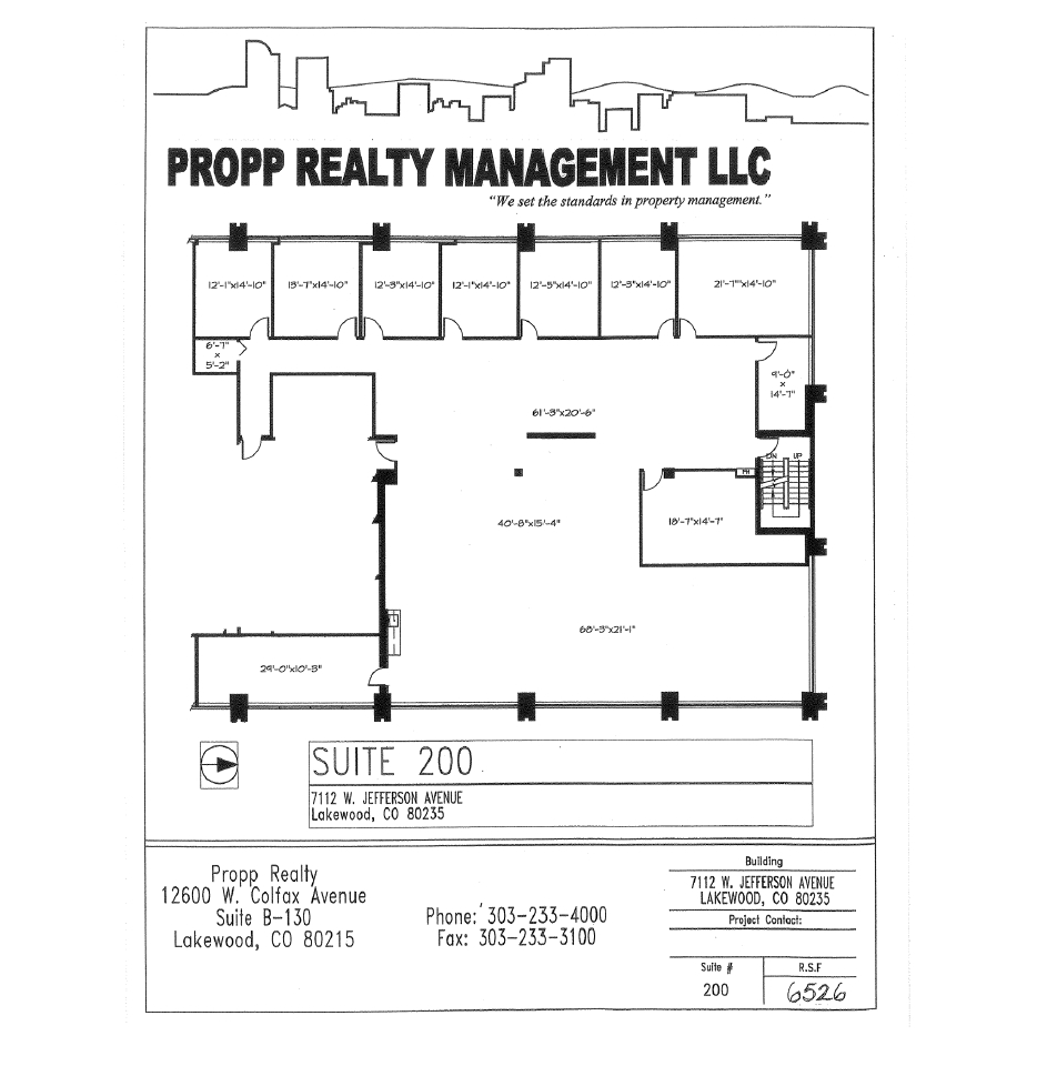 7110 W Jefferson Ave, Lakewood, CO for lease Floor Plan- Image 1 of 1