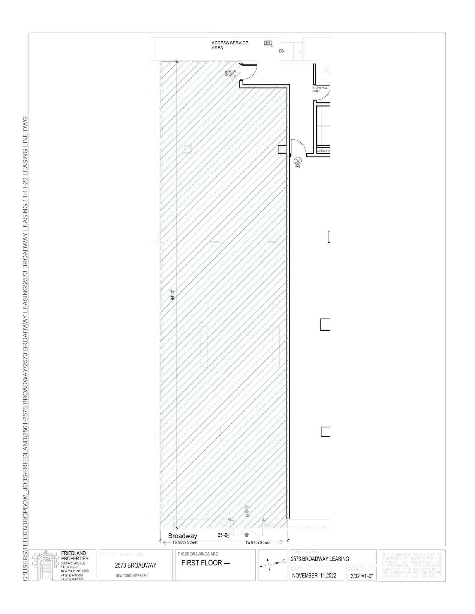 2565 Broadway, New York, NY for lease Site Plan- Image 1 of 2